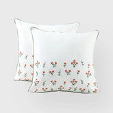 Flower Buti Hand Embroidered Cushion Cover Set of 2 - Eyaas